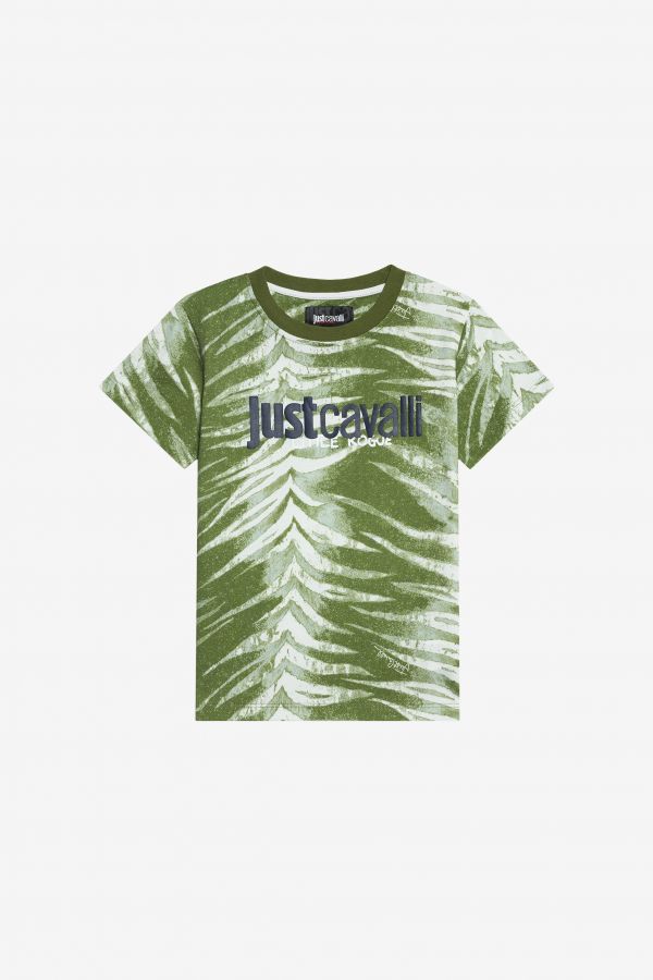 Roberto Cavalli  - Boy T-shirts Zebra Green 12a 