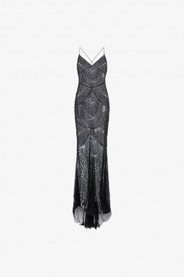  Roberto Cavalli Cocktail Long Dress - Female Dresses Black 40 