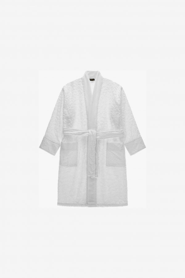  Roberto Cavalli Jaguar Bathrobe -  Textiles White S~m 