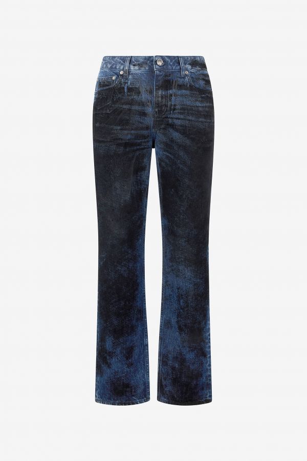  Roberto Cavalli Jeans With Contrasting Discoloration Detailing - Male Promo Sale Fw2025 Dark Blue 36 