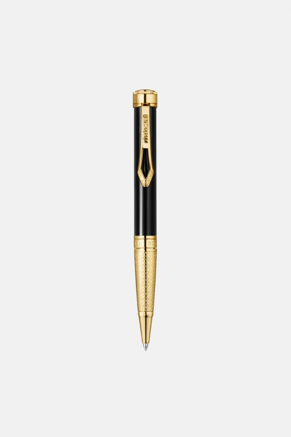  Roberto Cavalli Roberto Cavalli Lacquer Ballpoint Pen, Gold Color & Black Lacquer -  Bags & Accessories Gold Unica 