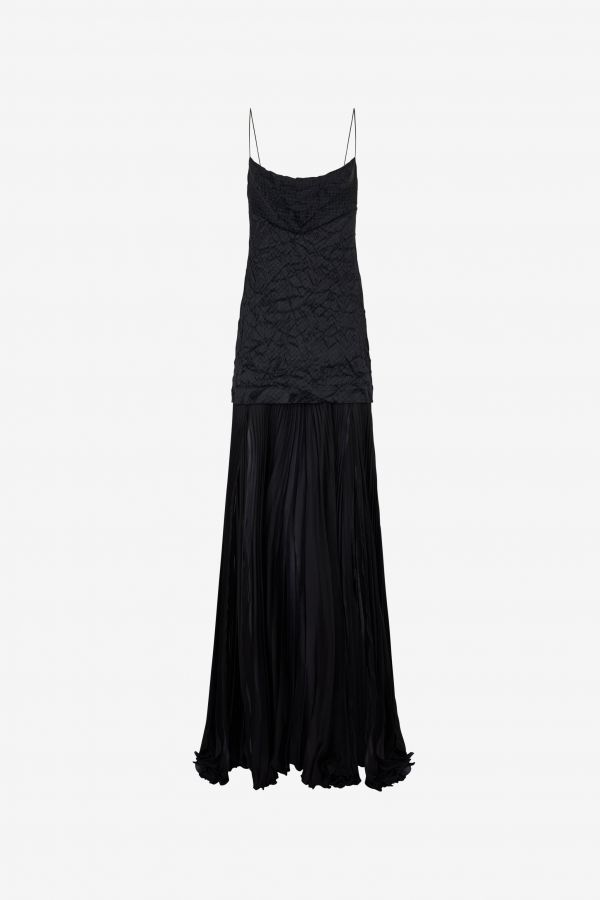  Roberto Cavalli Long Snakeskin-effect Dress - Female Ready To Wear Black 40 