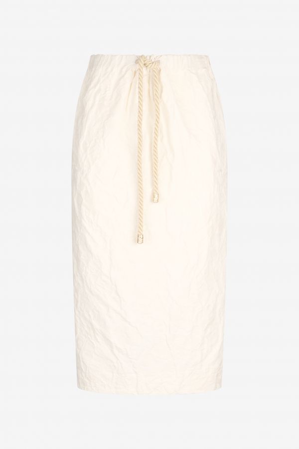  Roberto Cavalli Midi Skirt With Drawstring - Female Ready To Wear Ivory 38 