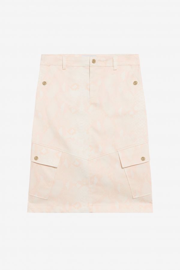  Roberto Cavalli Python Print Skirt - Female Ready To Wear Light Rose 12a 