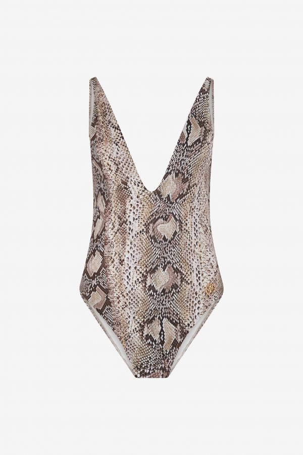  Roberto Cavalli Python Print Swimsuit - Female Ready To Wear Python M 
