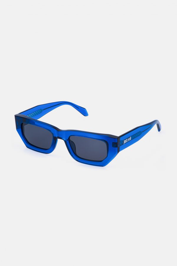  Roberto Cavalli Rectangular Frame -  Sunglasses Shiny Transp.blue Unica 