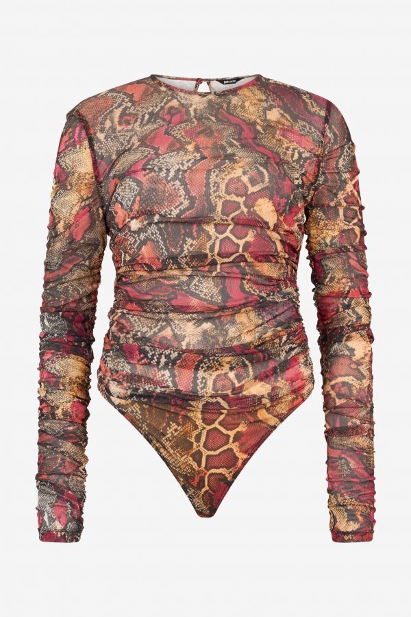  Roberto Cavalli Sweater With Python Print - Female Ready To Wear Red 46 