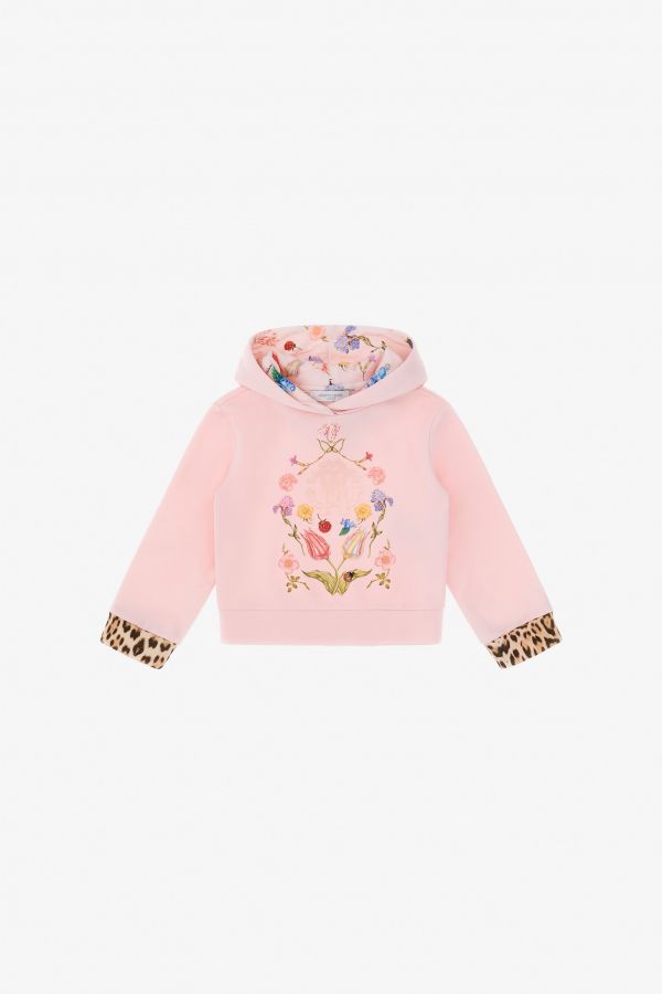  Roberto Cavalli Sweatshirt With Flowers, Fruits And Jaguar Skin Print - Female Ready To Wear Pink 02a 