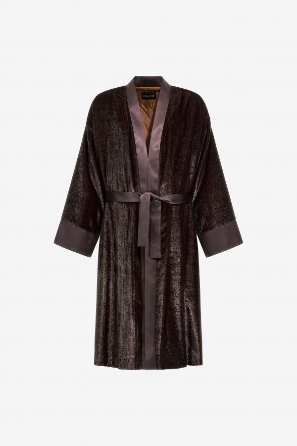  Roberto Cavalli Velvet Jacket - Male  Dark Brown 46 