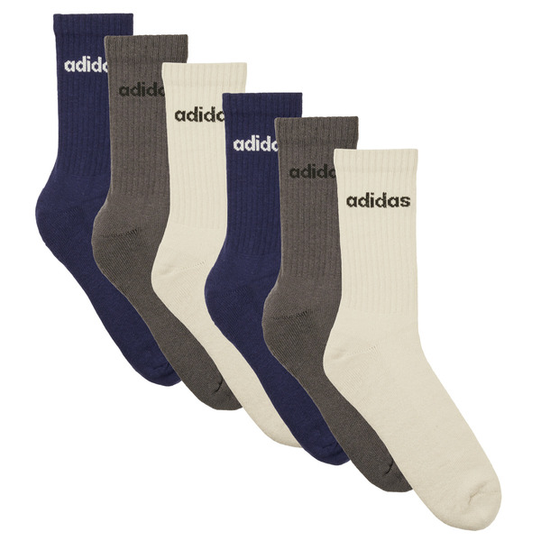  Adidas  Socks Linear Crew Socks Cushioned Socks 6 Pair Pack  (men) 
