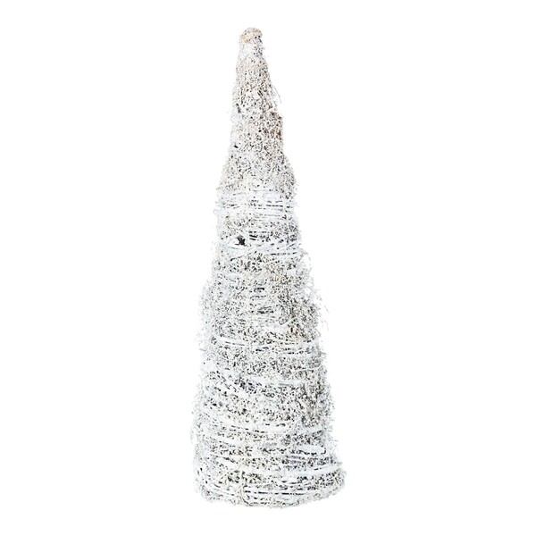  Bizzotto  Christmas Decorations Cono Forest Bianco H40  () 