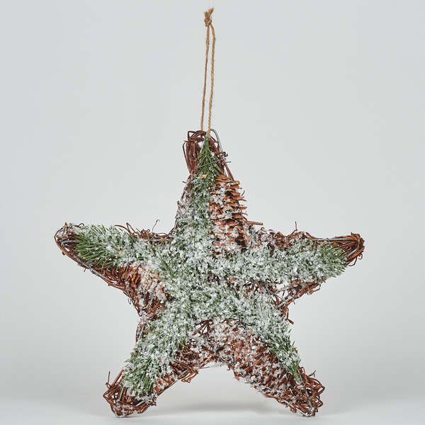  Bizzotto  Christmas Decorations Pendaglio Rattan Stella Ghiacciato L  () 