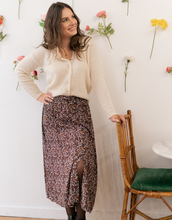  Céleste  Midi Skirts Camelias  (women) 