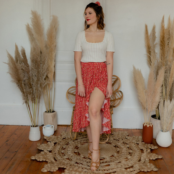  Céleste  Midi Skirts Tourterelle  (women) 