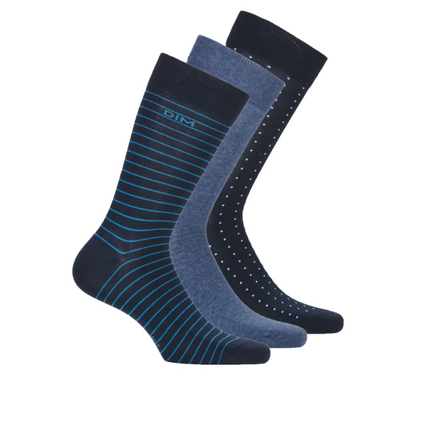  Dim  Socks Mc Coton Style Rayures Et Pois Pack X3  (men) 
