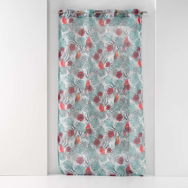  Douceur D Intérieur  Sheer Curtains Panneau A Oeillets 140 X 240 Cm Voile Sable Imprime Caracas Blan  () 