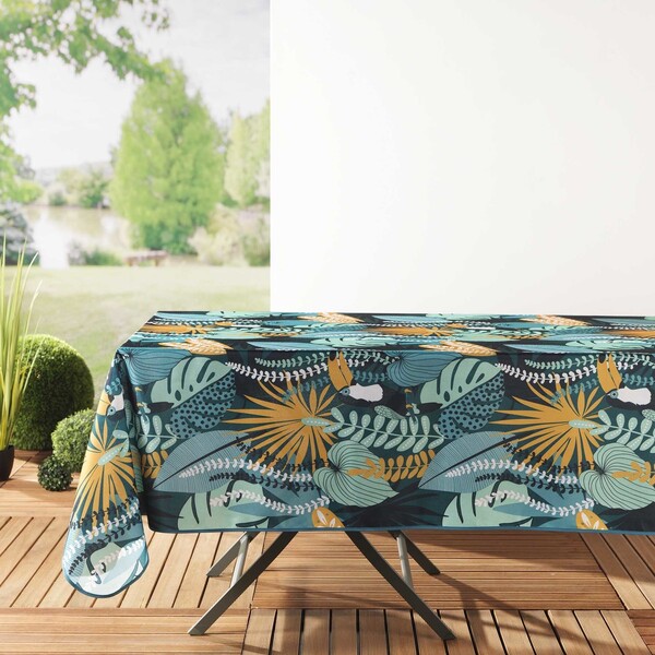  Douceur D Intérieur  Tablecloth Nappe Rectangle 150 X 240 Cm Polyester Imprime Brazilia Menthe/v  () 