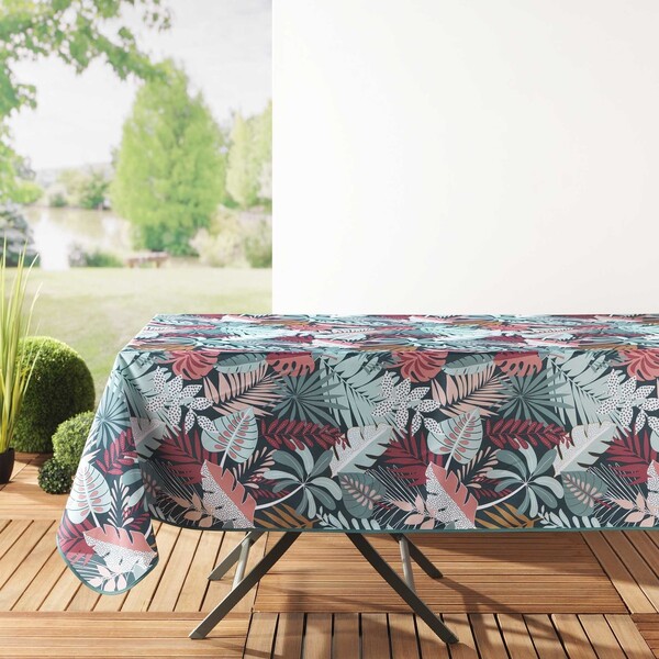  Douceur D Intérieur  Tablecloth Nappe Rectangle 150 X 240 Cm Polyester Imprime Jacala Bleu  () 