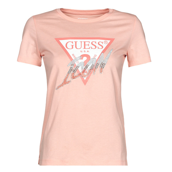  Guess  T Shirt Ss Cn Icon Tee  (women) 