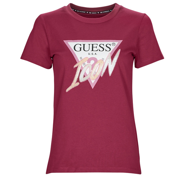  Guess  T Shirt Ss Cn Icon Tee  (women) 