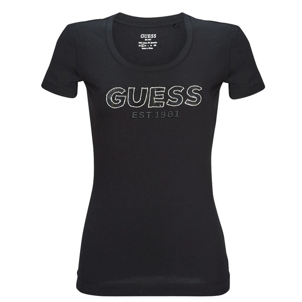  Guess  T Shirt Ss Rn Mesh Logo Tee  (women) 