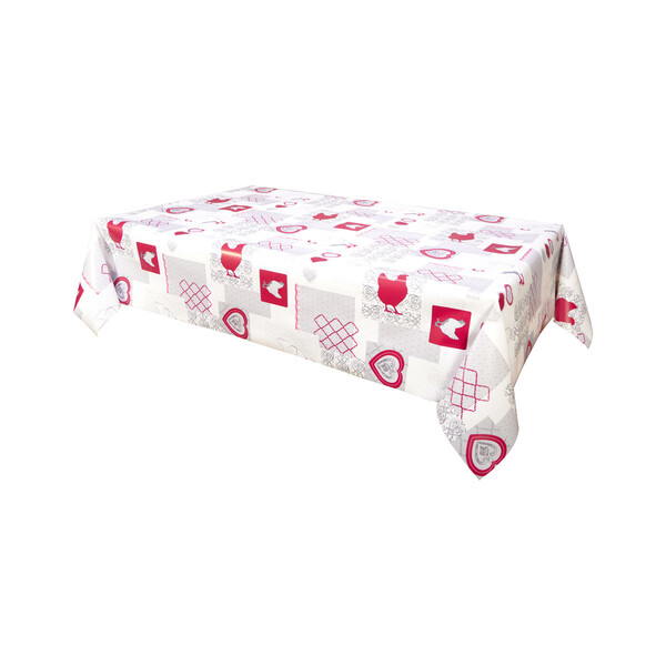  Habitable  Tablecloth Audrey - Rouge - 140x200 Cm  () 