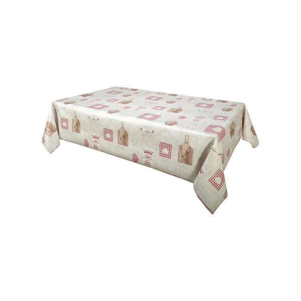  Habitable  Tablecloth Fournil - Rouge - 140x250 Cm  () 