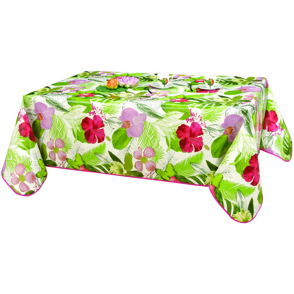  Habitable  Tablecloth Tropic - Vert - 140x200 Cm  () 