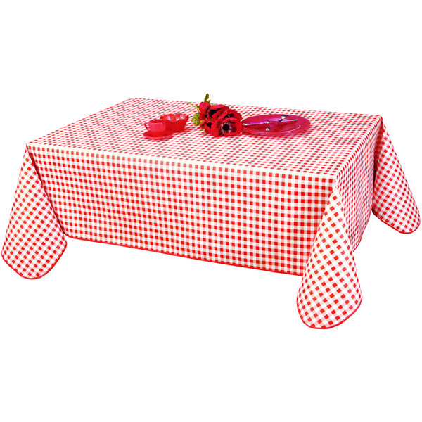  Habitable  Tablecloth Vichy - Rouge - 140x200 Cm  () 