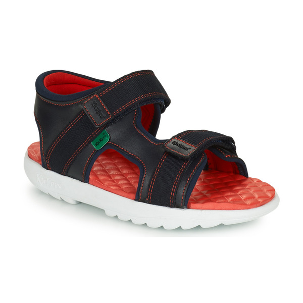  Kickers  Flat Sandals Kickster Sandal Lthr Jm Nvy  (boys) 