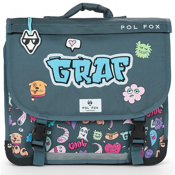  Pol Fox  Briefcase Cartable 38 Cm Street Art  (boys) 