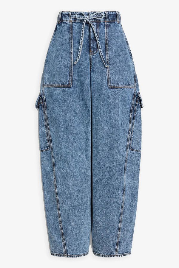  Alaïa Cargo Blue Denim Pants 