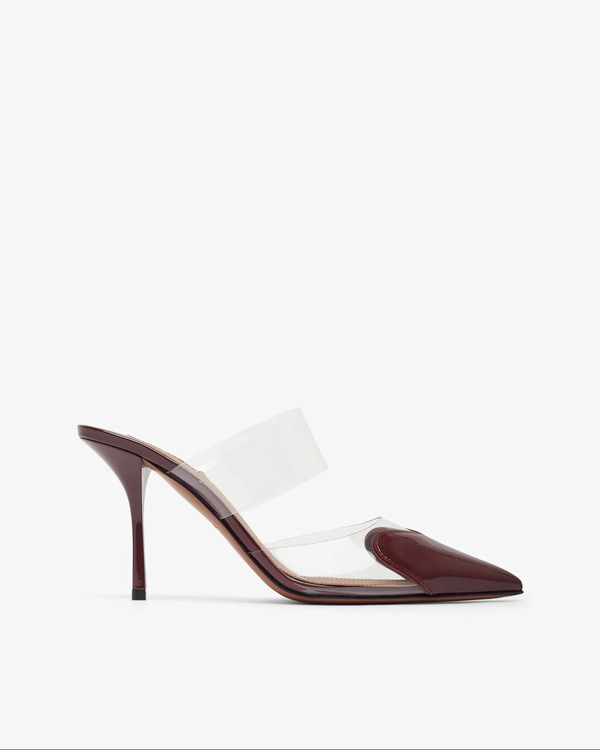  Alaïa Coeur 90 Burgundy Mule Pumps 