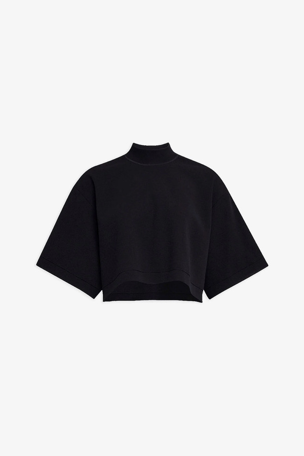  Alaïa Knitted Cropped Black Top 
