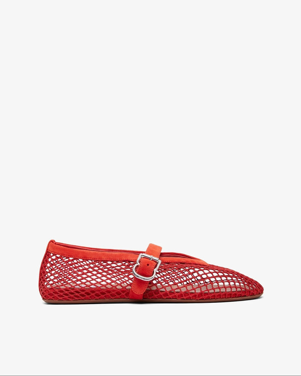  Alaïa Orange Mesh Ballet Flats 