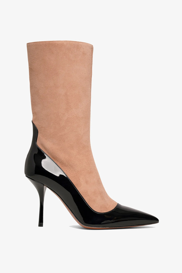  Alaïa Short Boot 90 Black And Beige Short Boots 