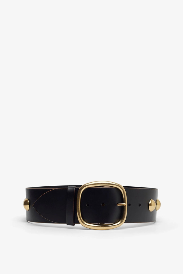  Chloé Chloe Midnight Black Leather Belt 