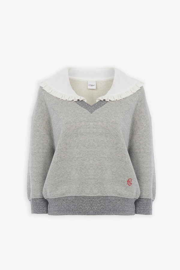  Chloé Collared V Neck Jumper 