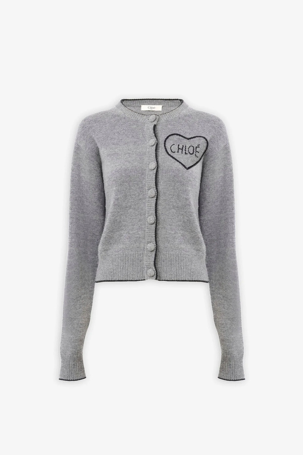  Chloé Divine Grey Knitted Cardigan 