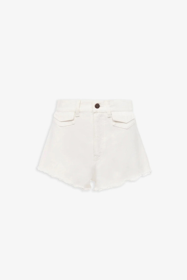  Chloé High Rise White Mini Denim Shorts 