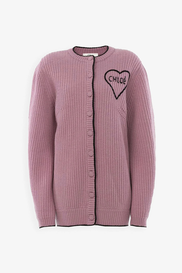  Chloé Misty Mauve Knitted Cardigan 