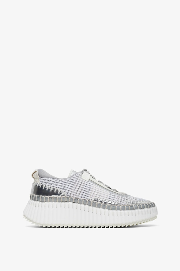  Chloé Nama Silver Grey Sneakers 
