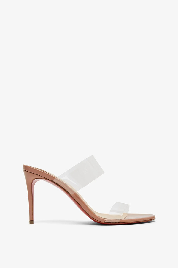  Christian Louboutin Just Nothing 100 Beige Mules 
