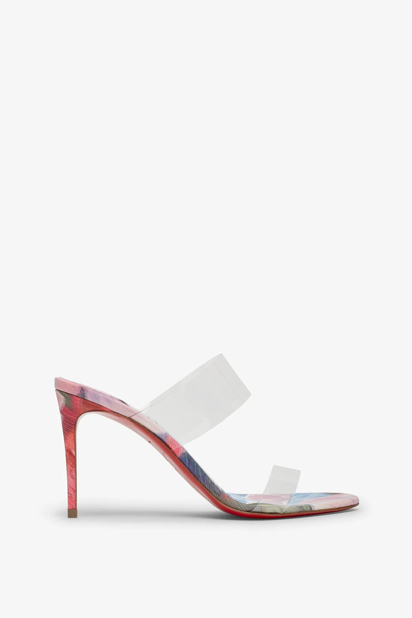 Christian Louboutin Just Nothing 85 Flower Mules 