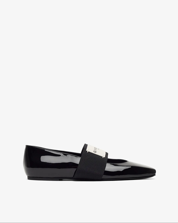  Givenchy Black Logo Ballerinas 