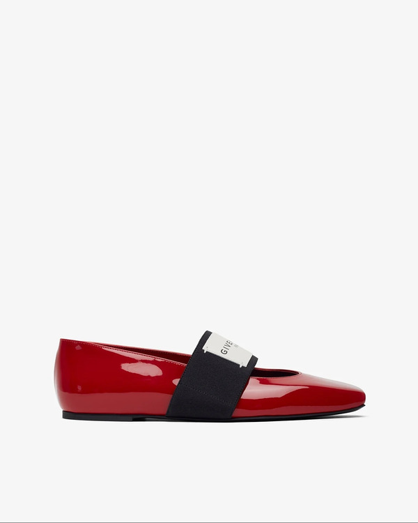  Givenchy Red Logo Ballerinas 
