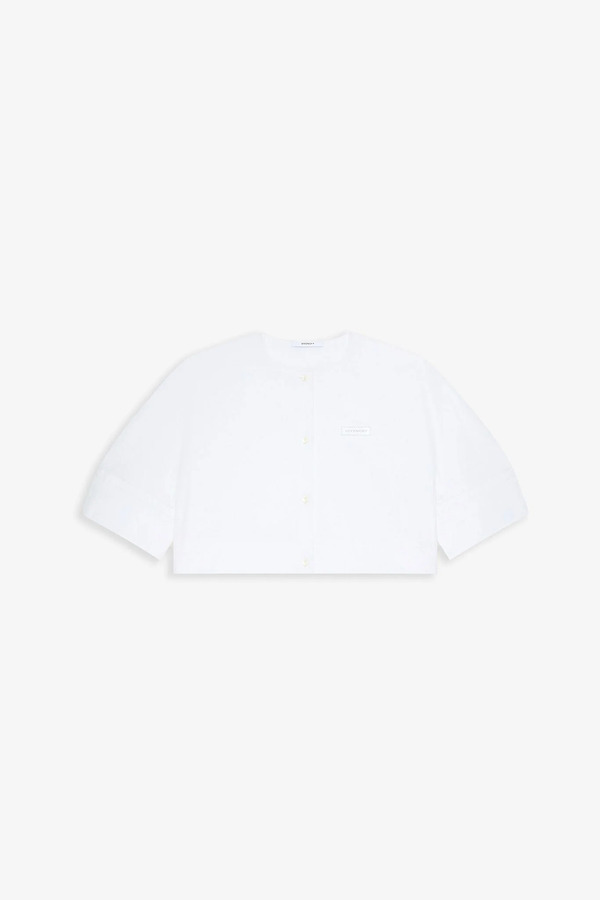  Givenchy Short White Cotton Sleeves Shirt 