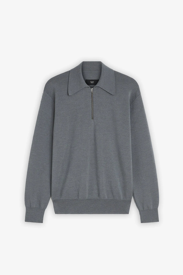  Phoebe Philo Zip Grey Polo Top 