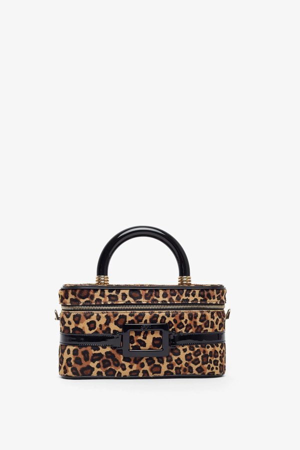  Roger Vivier Belle Vivier Vanity Leopard Mini Bag 