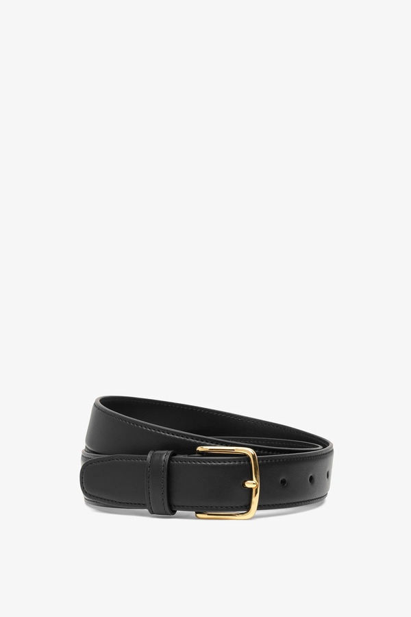  The Row Classic Black Gold Buckle Belt 